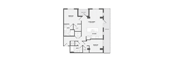 A black and white image of a house floor plan.