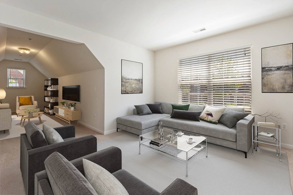 Modern Living Room at Cidermill Village, Michigan, 48307