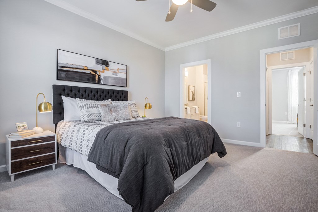 Townhome Primary bedroom at Griffin Weston, North Carolina, 27513
