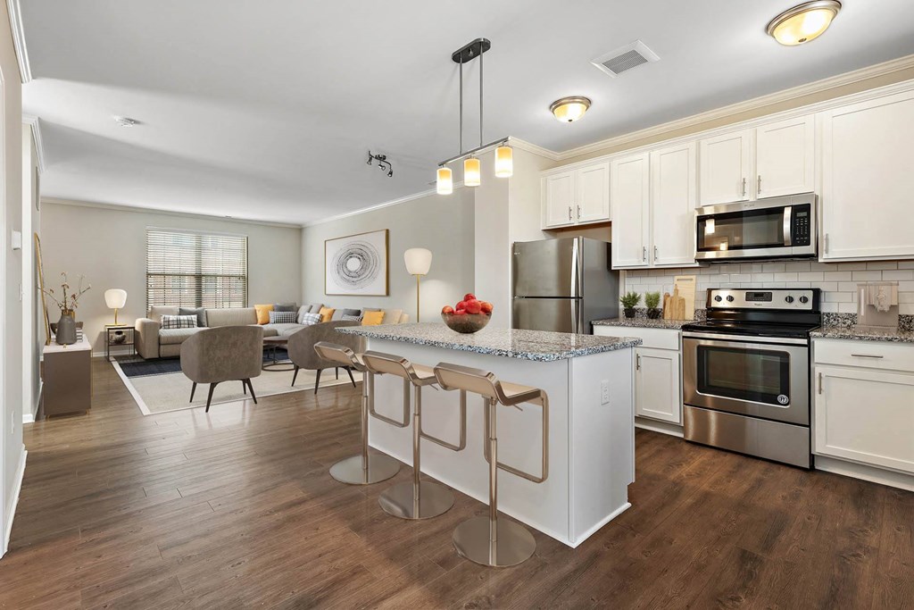Kitchen And Living at Park West, Canton