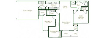 Freyberg Floor Plan at Cidermill Village, Rochester Hills, Michigan