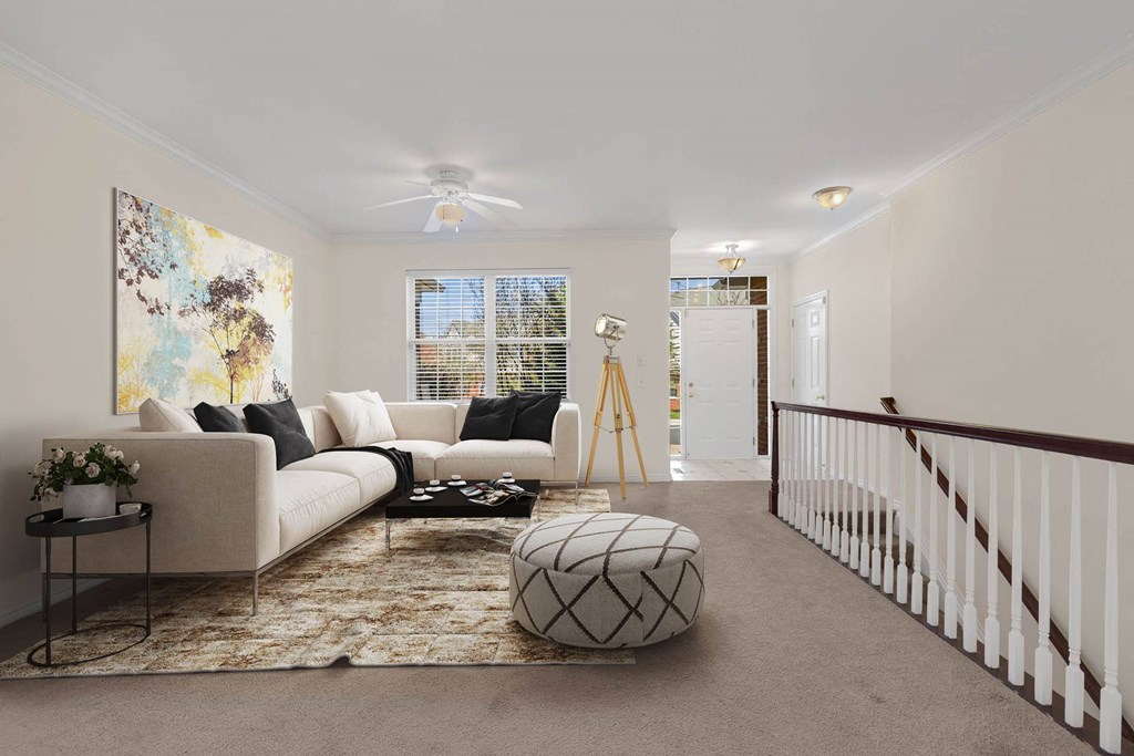 Loft Living Room at Brandywine Apartments, West Bloomfield