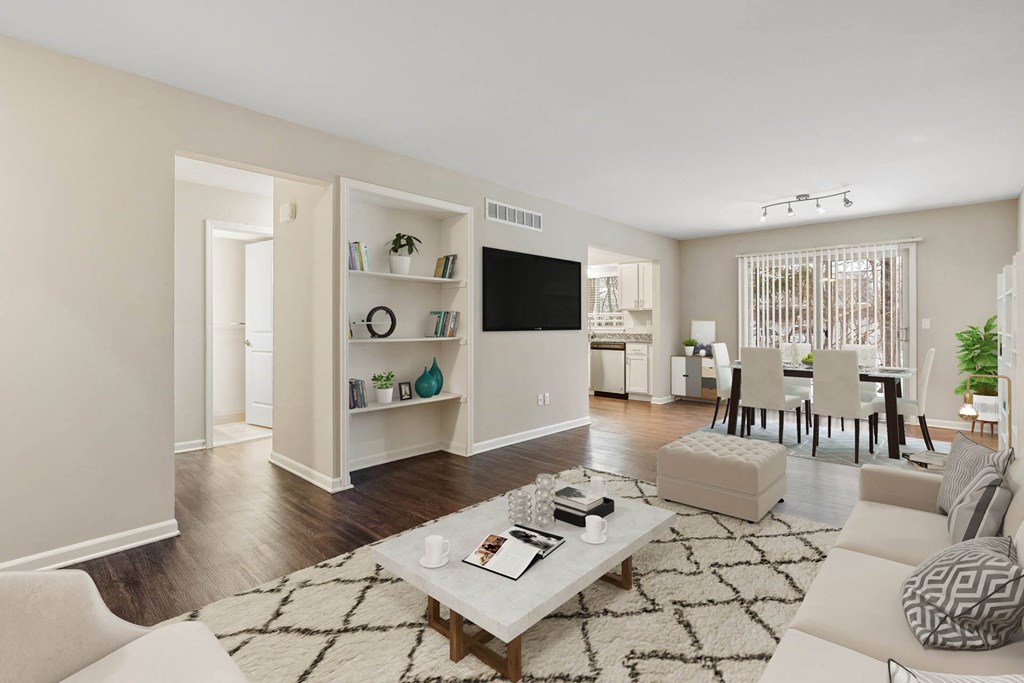Living Room With Dining Area at Shorebrooke Townhomes, Michigan, 48375