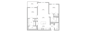 A floor plan of a house with labeled rooms and dimensions.