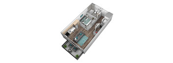bedroom floor plan an in 3d