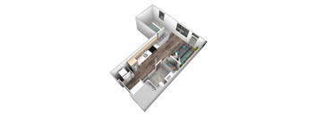 bedroom floor plan an in 3d