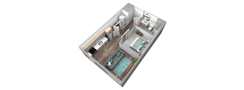 bedroom floor plan an in 3d