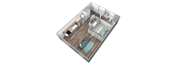 bedroom floor plan an in 3d