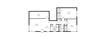 2 Beds 1055 sq ft Floor plan at Park Georgetown, VA