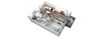 bedroom floor plan an in 3d