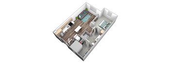 bedroom floor plan an in 3d