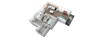 bedroom floor plan an in 3d