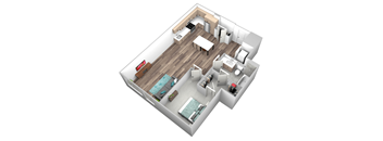 bedroom floor plan an in 3d