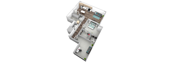 bedroom floor plan an in 3d