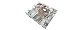 bedroom floor plan an in 3d