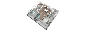 bedroom floor plan an in 3d