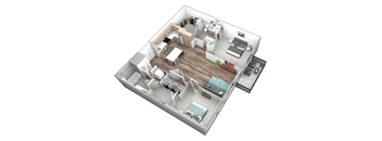 bedroom floor plan an in 3d