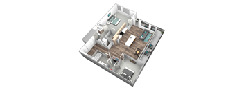 bedroom floor plan an in 3d