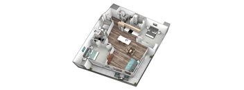 bedroom floor plan an in 3d