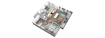 bedroom floor plan an in 3d