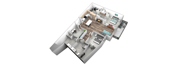 bedroom floor plan an in 3d