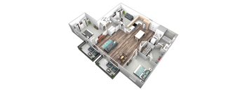 bedroom floor plan an in 3d