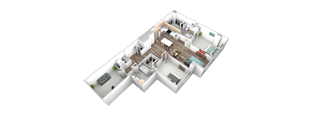 bedroom floor plan an in 3d