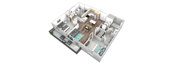 bedroom floor plan an in 3d