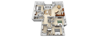 3-bedroom-2-bath-furnished at The Villagio Apartments, North Carolina