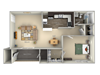 1 Bedroom 1 Bath Floor Plan 1 Bedroom 1 Bath Floor Plan at Middletown Valley, Maryland, 21769