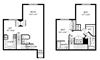 Garfield Barrington Park 2 bedroom 2 and a half baths floor plan apartment Garfield Barrington Park 2 bedroom 2 and a half baths floor plan apartment at Barrington Park Apartments, Manassas, VA, 20110