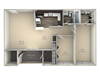 2 Bedroom 1 Bathroom Floor Plan 2 Bedroom 1 Bathroom Floor Plan at Middletown Valley, Middletown, MD, 21769