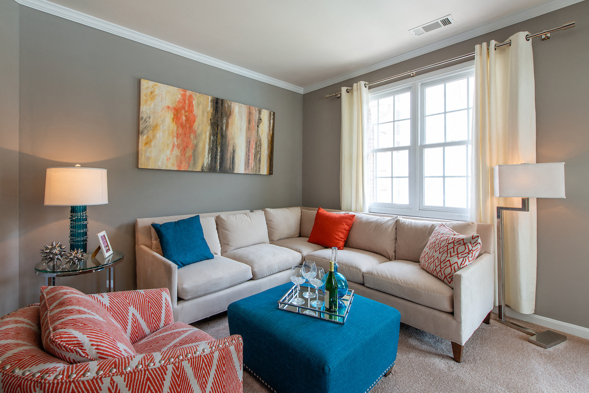Living Room Model at Woodland Park, Herndon, Virginia