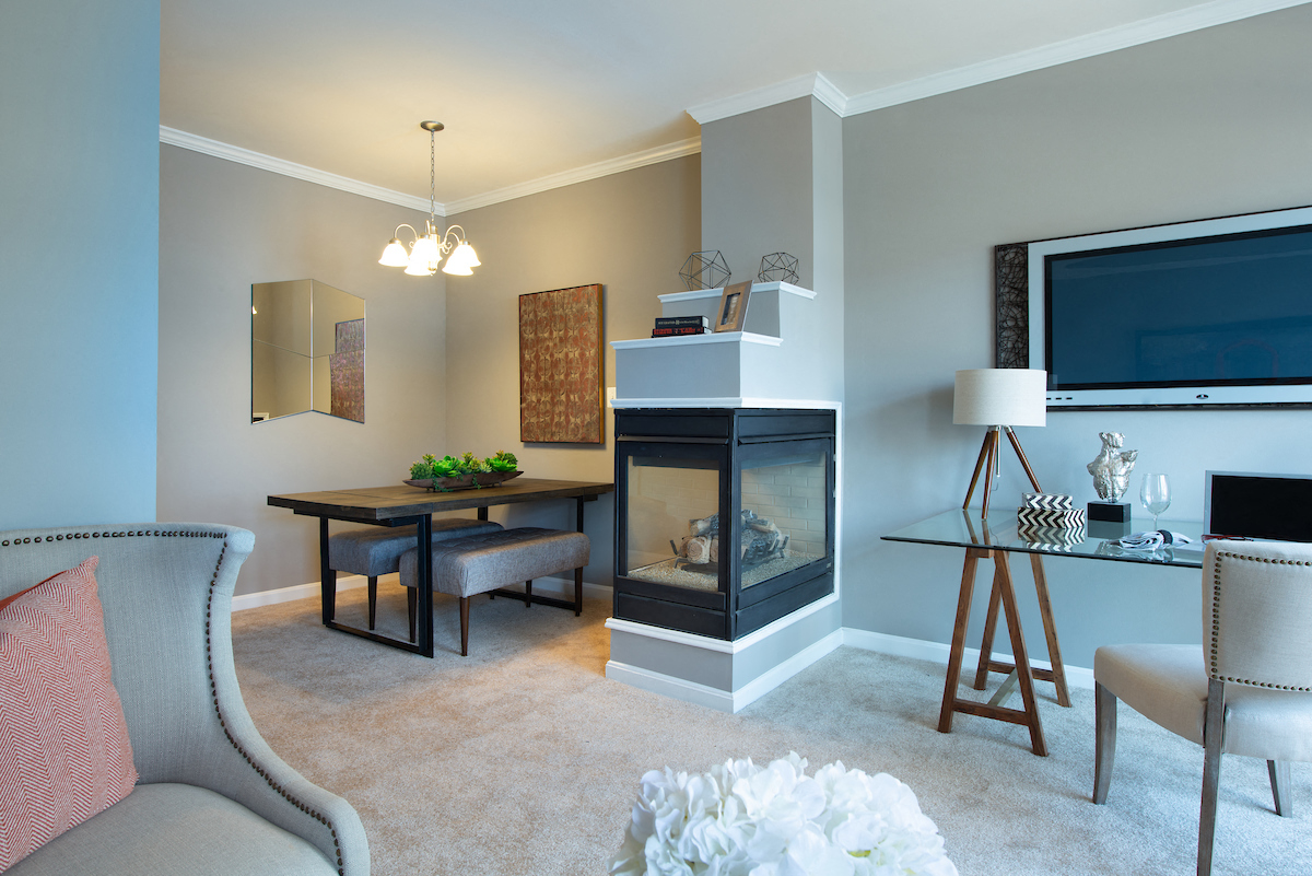Model Living Room at Woodland Park, Herndon, VA