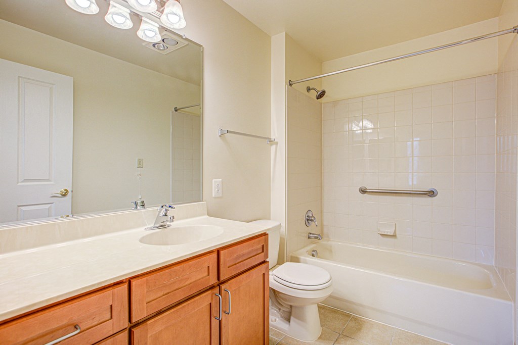 Modern Bathroom at The Marque Apartments in Gainesville, VA
