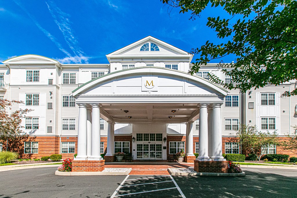 Property entrance at The Marque Apartments, Gainesville, VA, 20155