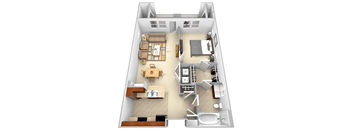 1-bedroom-1-bath-furnished at The Villagio Apartments, North Carolina, 28303