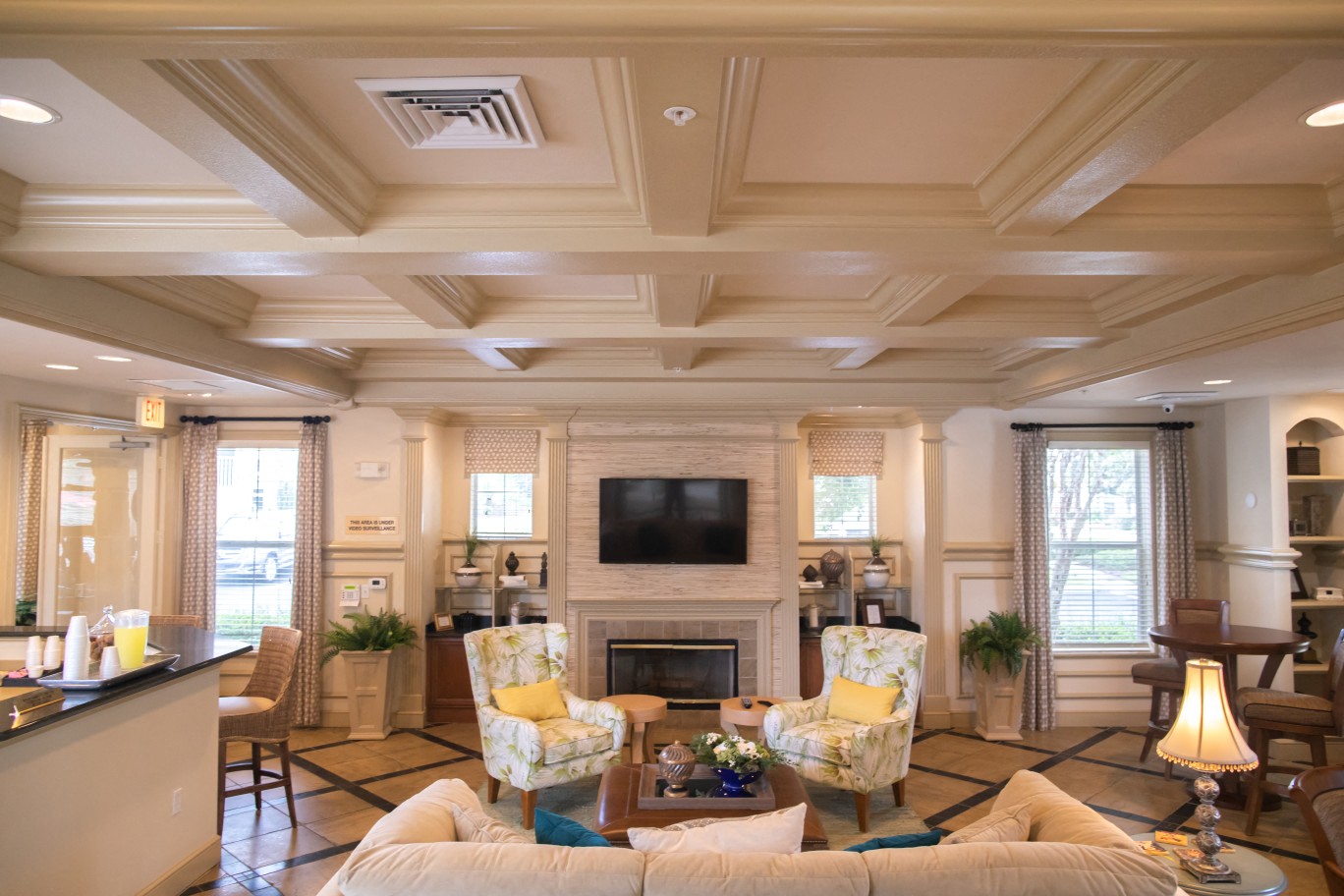 Clubroom With TV And Fireplace at Northlake Park, Florida