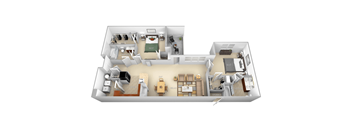 2-bedroom-2-bath-furnished at The Villagio Apartments, Fayetteville