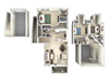 Sanibel-Furnished 3 Bed 2.5 Bath Floor Plan Sanibel-Furnished 3 Bed 2.5 Bath Floor Plan at Northlake Park, Orlando
