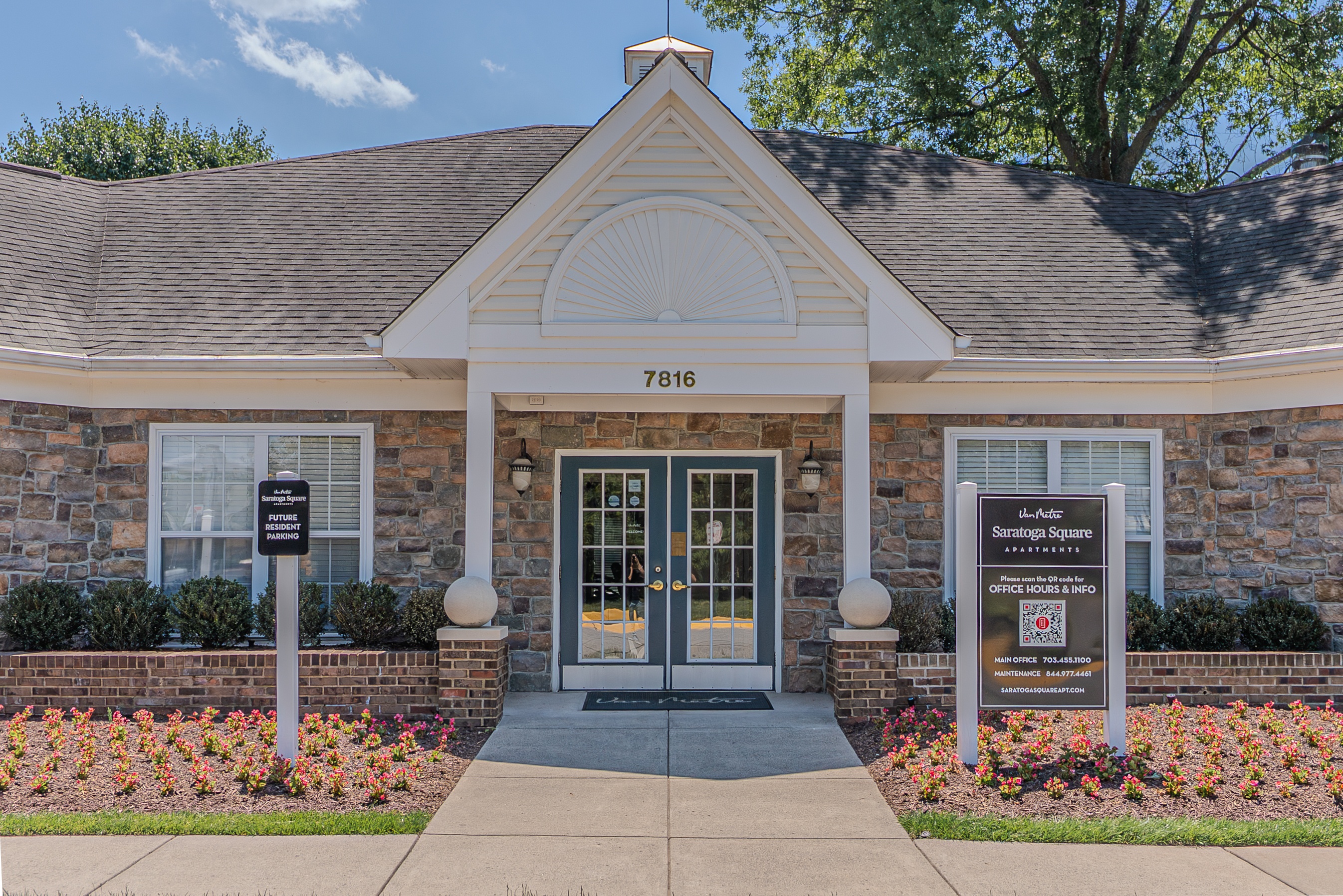 The front of a building with the number 7816 on it.