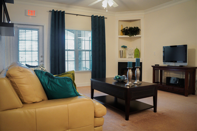 Living Room Stone Gate Apartments in Spring Lake NC