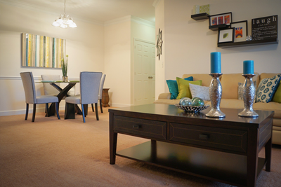 Living and Dining Room Stone Gate Apartments in Spring Lake NC