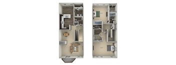 Townhome Floor Plan at Woodland Park, Virginia, 20171