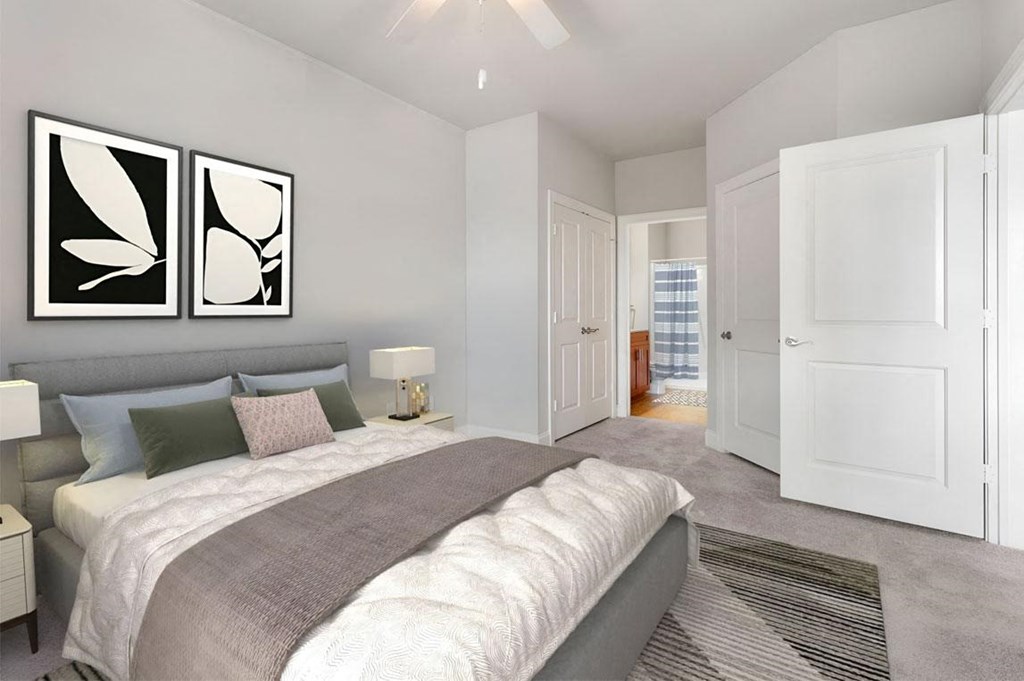 Bedroom at The Villagio Apartments, Fayetteville, 28303