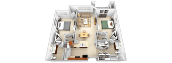 2-bedroom-2-bath-furnished at The Villagio Apartments, Fayetteville, NC