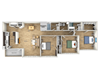 Three Bedroom, Two Bath (Large)