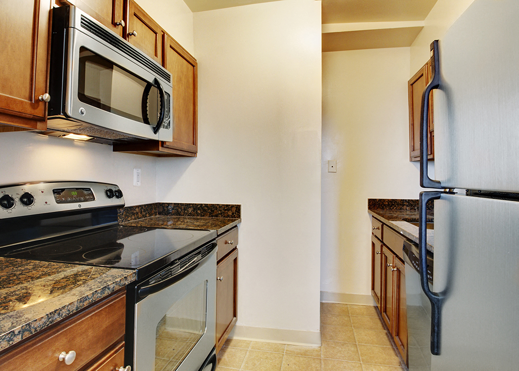 View of Renovated Two Bedroom Kitchen at Columbia Uptown, Washington, DC