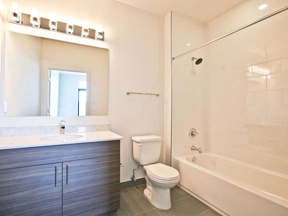 Custom Look Bathroom at Fahrenheit Apartments, Washington
