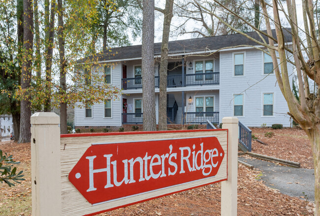 Welcoming Property Signage at Hunter's  Ridge Apartments, Fayetteville